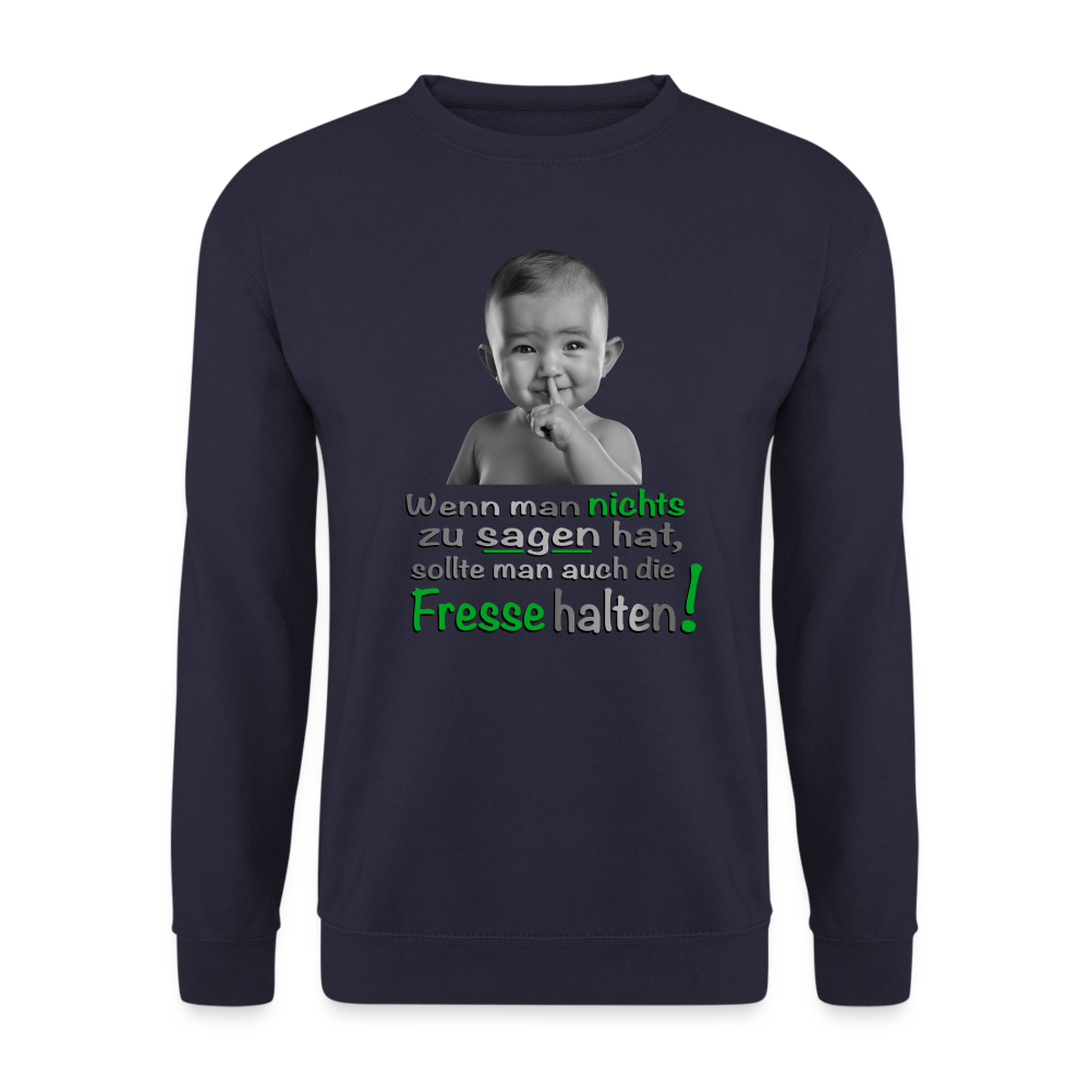 Frecher Pullover mit witzigem Motiv - Navy