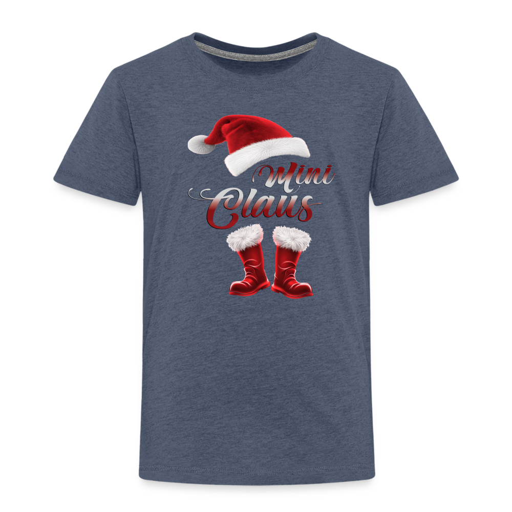 Mini Claus Kinder T-Shirt - Blau meliert