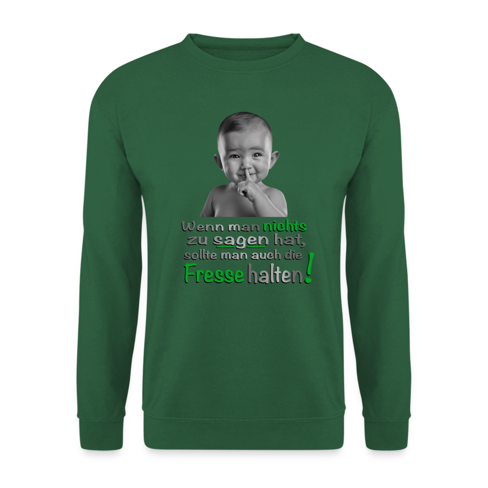 Frecher Pullover mit witzigem Motiv - Grün