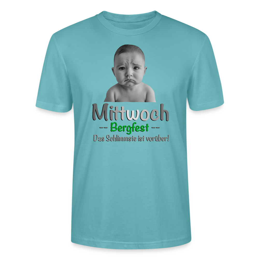 Mittwoch, endlich Bergfest - T-Shirt - Pastelltürkis