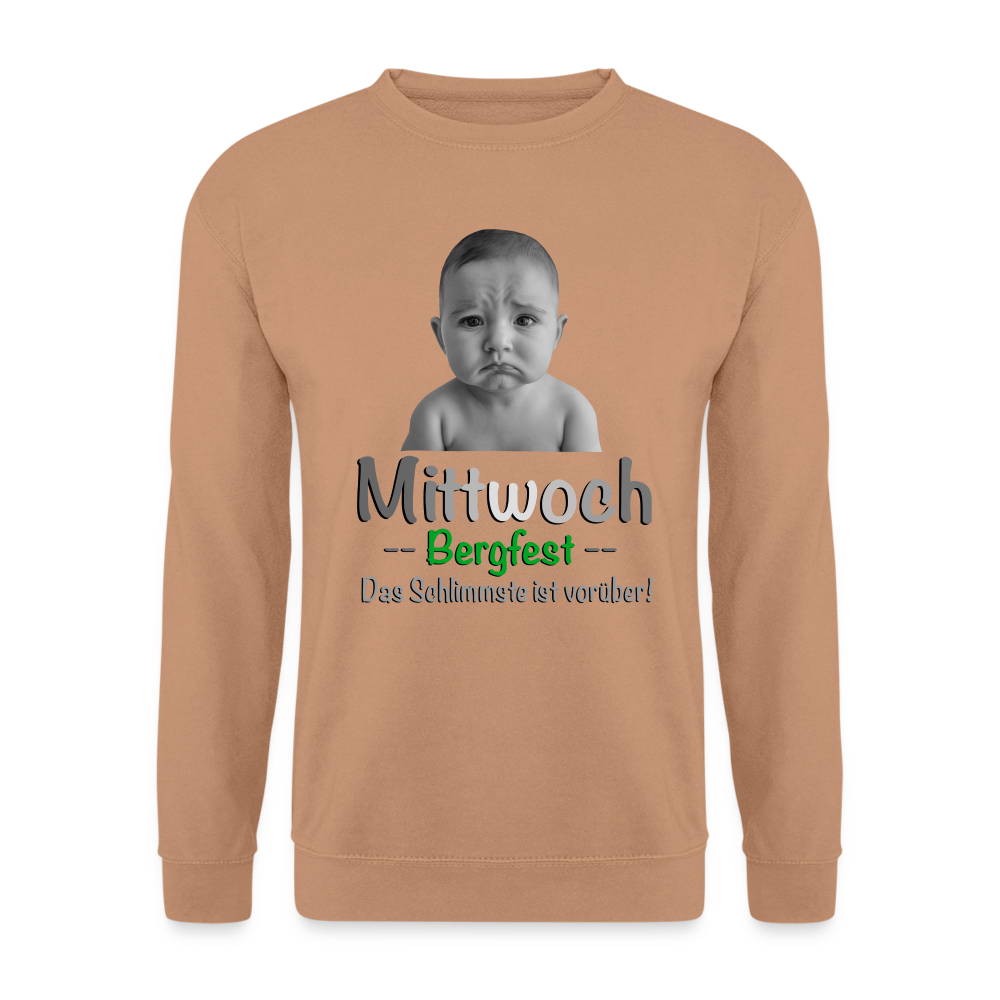 Mittwoch endlich Bergfest Pulli - Mocca