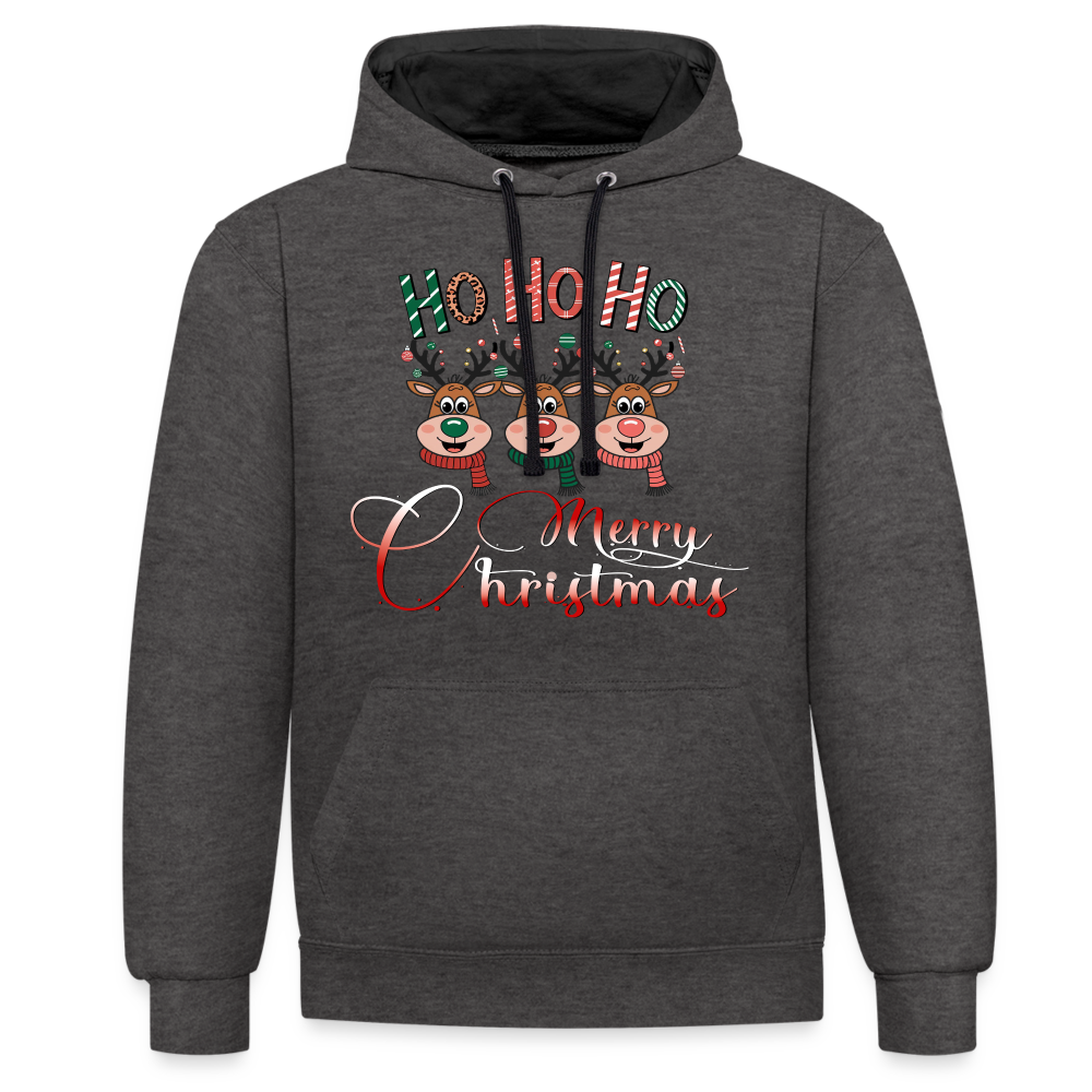 Merry Christmas Hoodie - Anthrazit/Schwarz