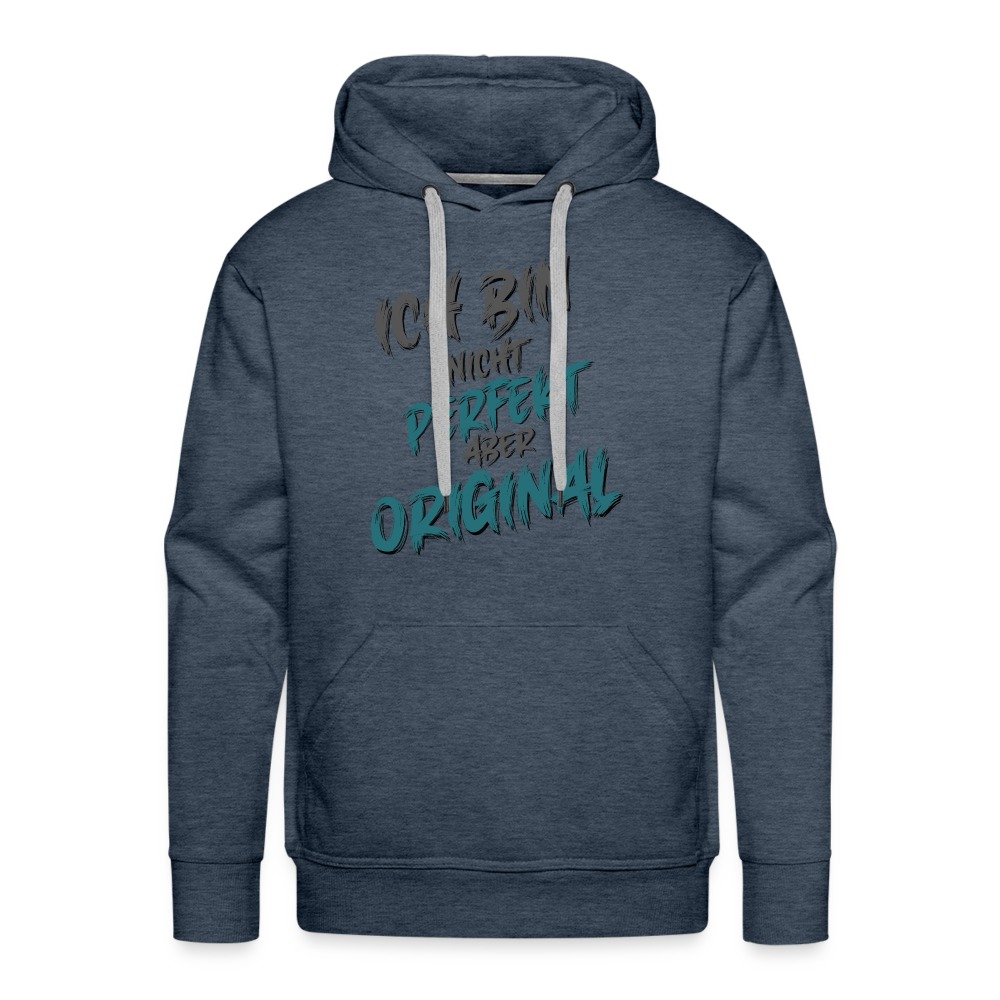 Ich bin nicht perfekt Premium Hoodie - Jeansblau