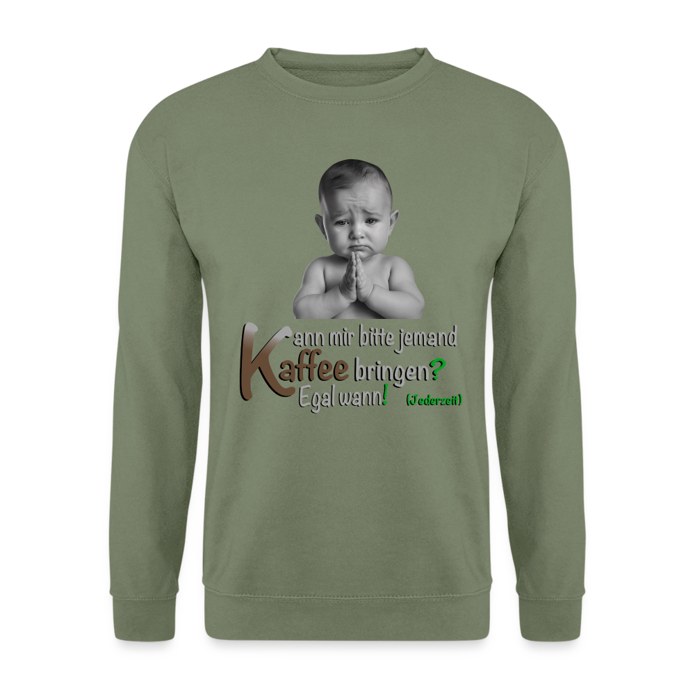Der Pulli für kostenlosen Kaffee - Armeegrün