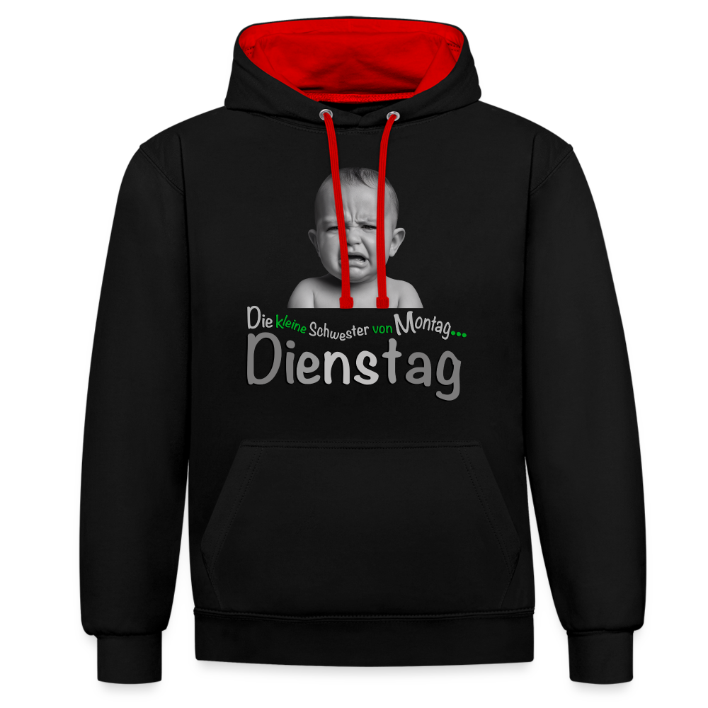 Das T-Shirt für Dienstags - Schwarz/Rot