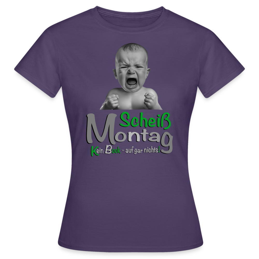 Montag ist ätzend T-Shirt - Dunkellila