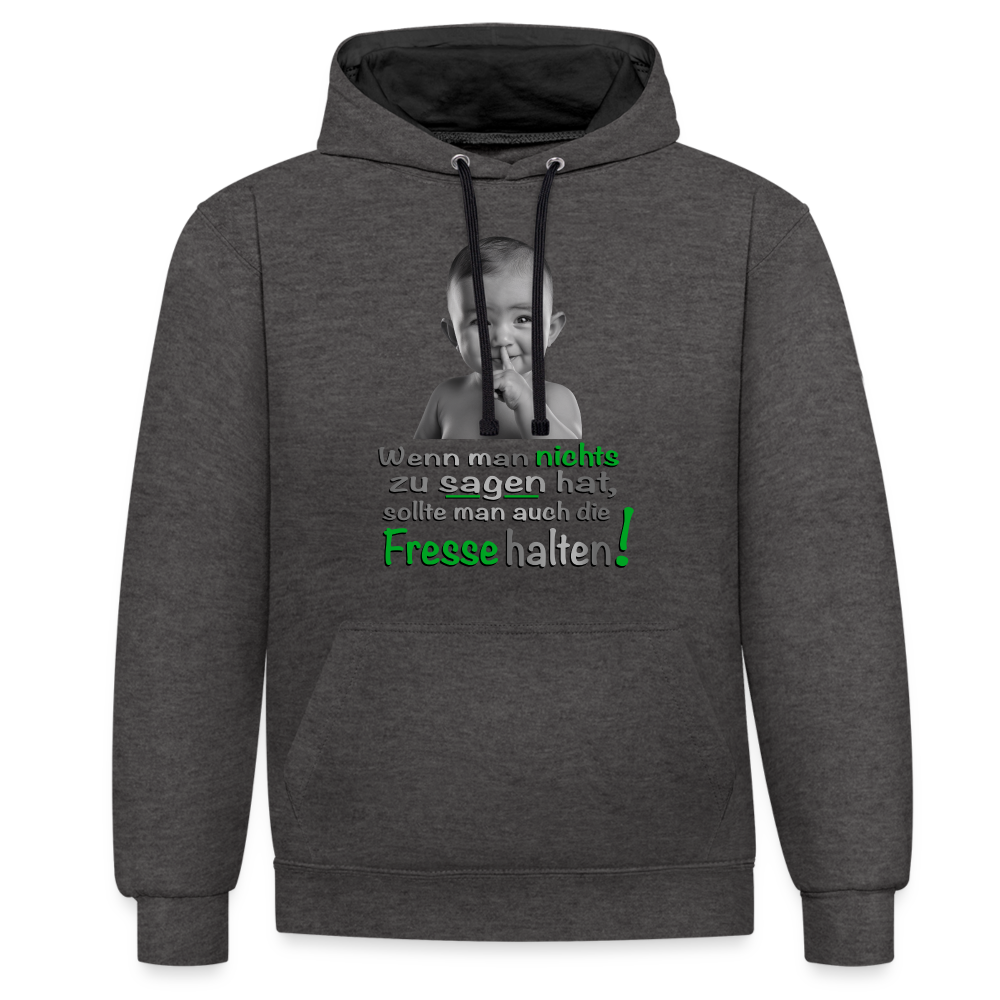 Hoodie mit provokantem Design - Anthrazit/Schwarz