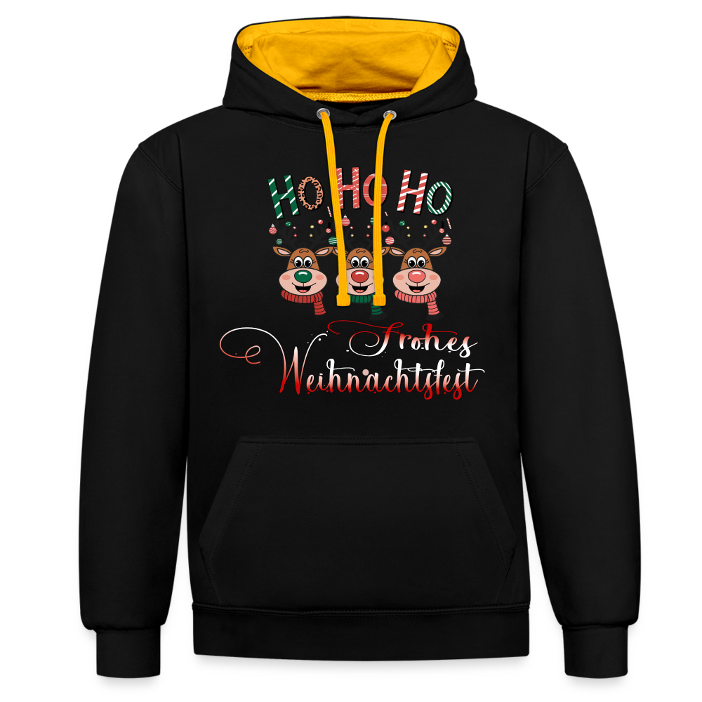 Frohes Fest Hoodie - Schwarz/Gold