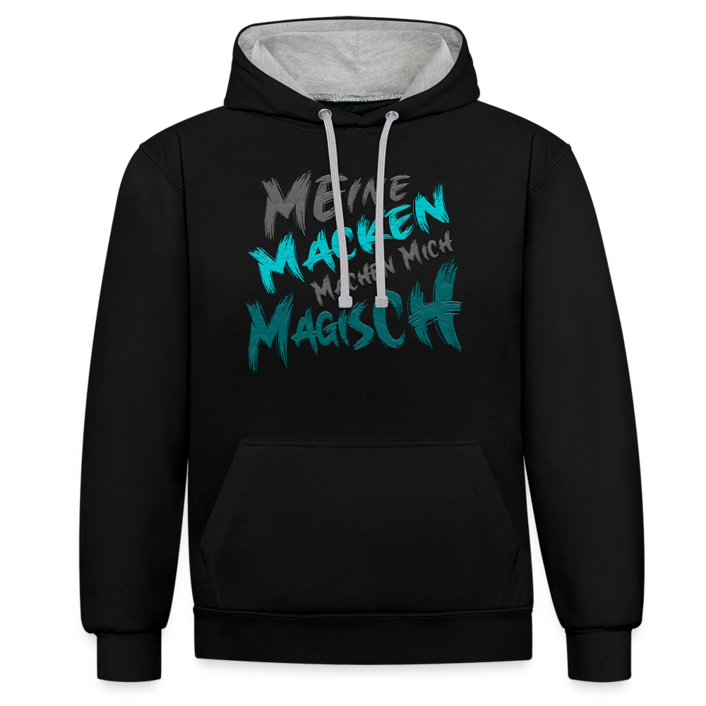 Magische Macken Hoodie - Schwarz/Grau meliert