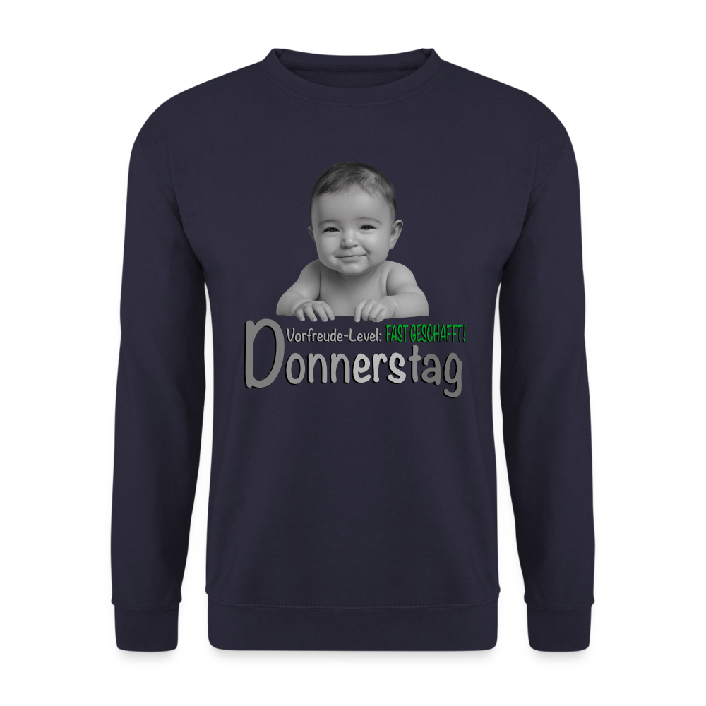 Donnerstag - Vorfreude-Level - Pulli - Navy