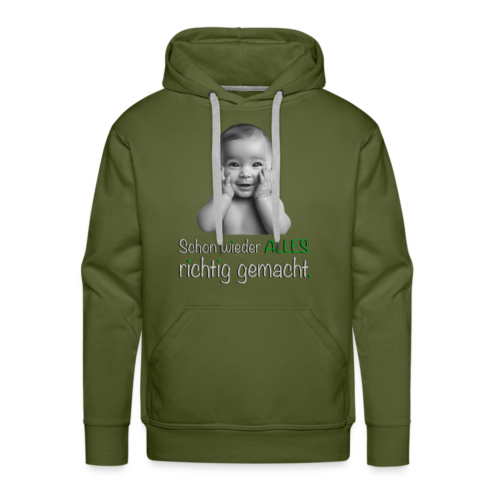 Alles richtig gemacht Hoodie - Olivgrün