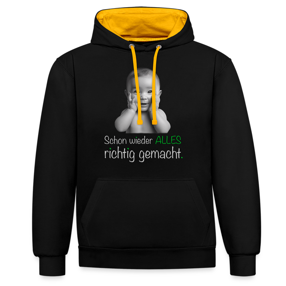Alles richtig gemacht - Premium Hoodie 😉 - Schwarz/Gold