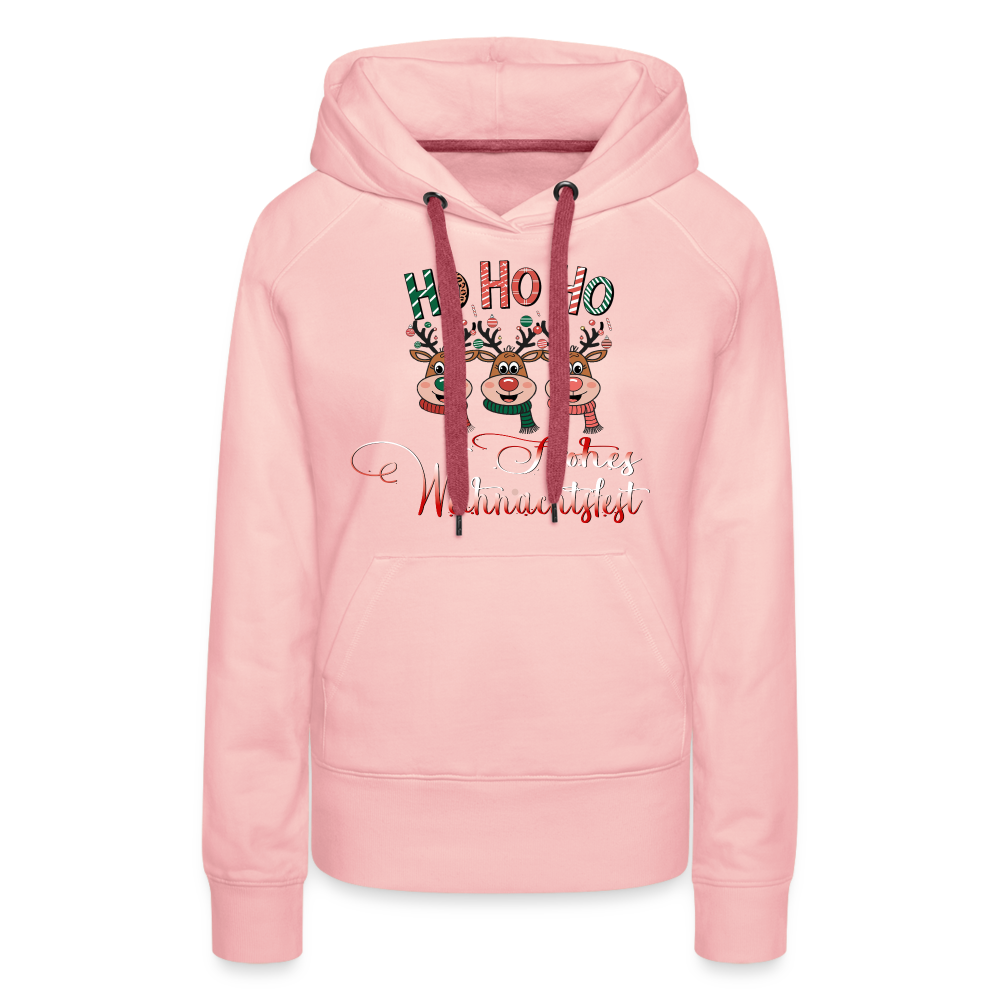 Frohes Weihnachtsfest Premium Hoodie - Kristallrosa