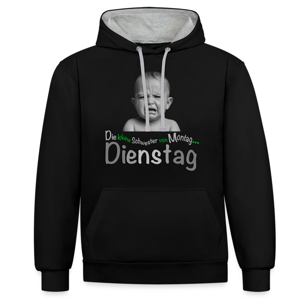 Das T-Shirt für Dienstags - Schwarz/Grau meliert