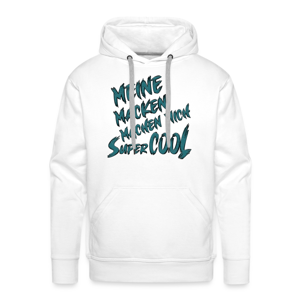 Super coole Macken Premium Hoodie - Weiß