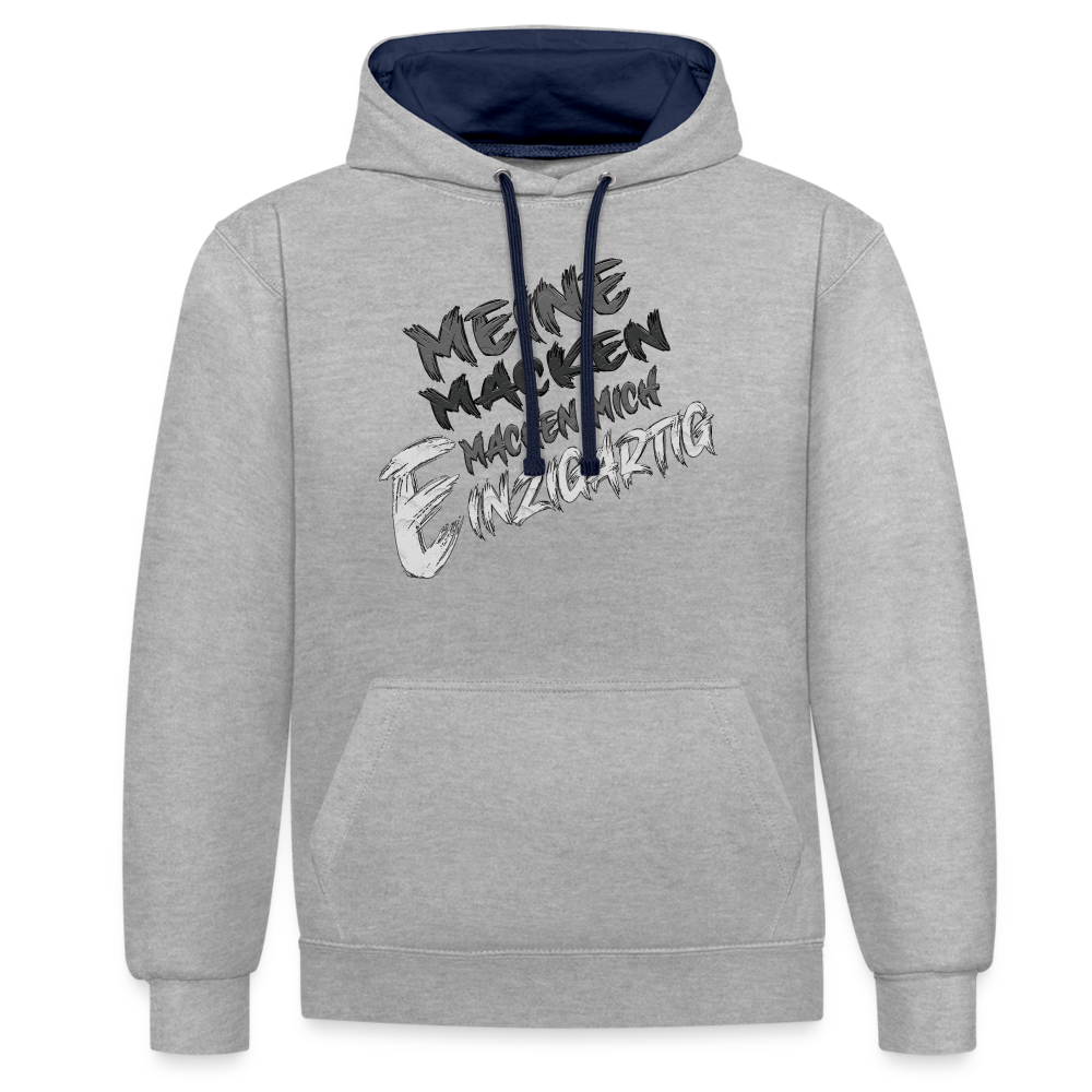 Einzigartige Macken - Grau meliert/Navy