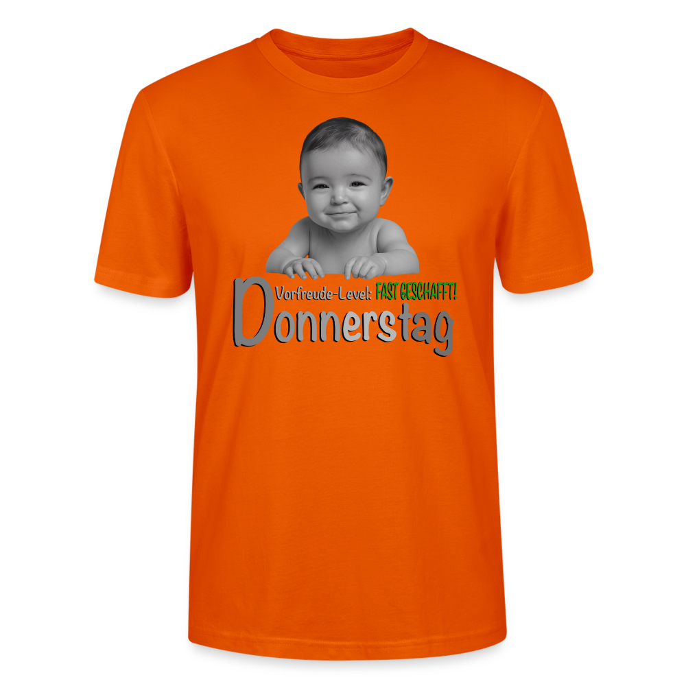 Donnerstag- Vorfreude-Level - T-Shirt - Tieforange