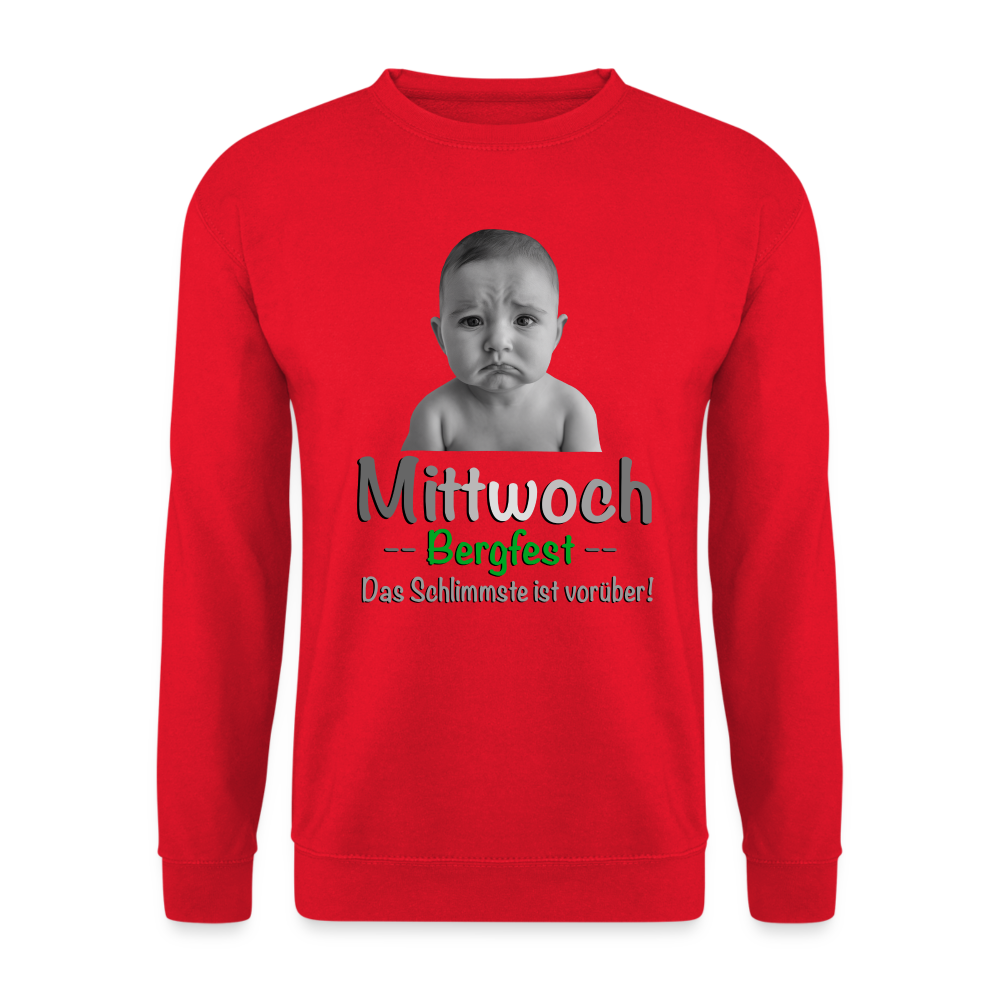 Mittwoch endlich Bergfest Pulli - Rot