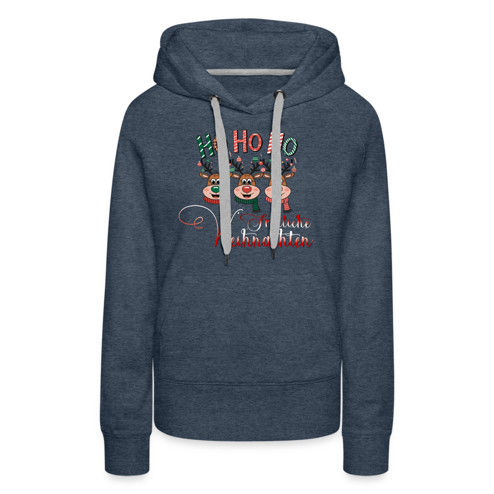 Fröhliche Weihnachten Premium Hoodie - Jeansblau