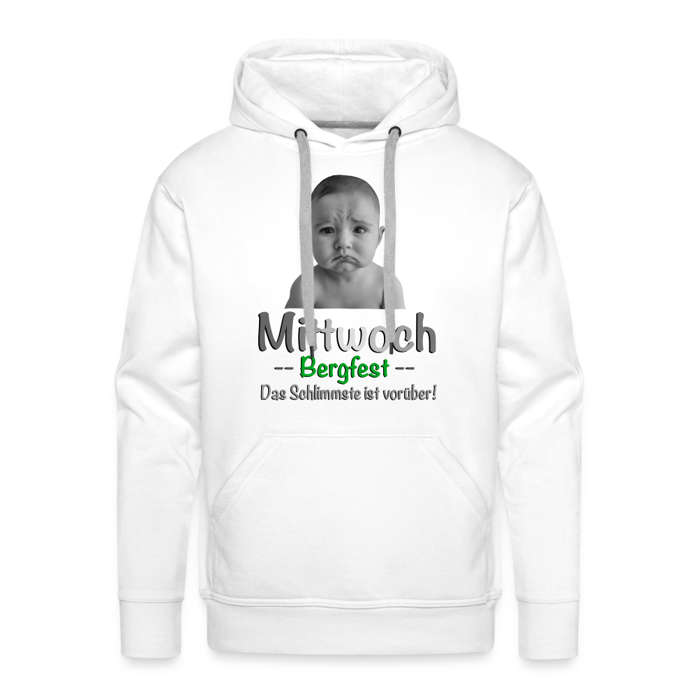 Mittwoch endlich Bergfest Hoodie - Weiß