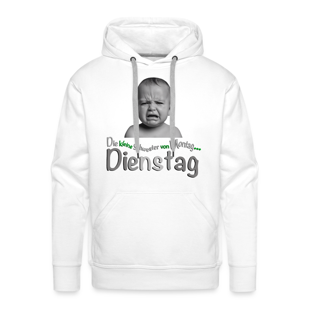 Der Hoodie für Dienstags - Weiß