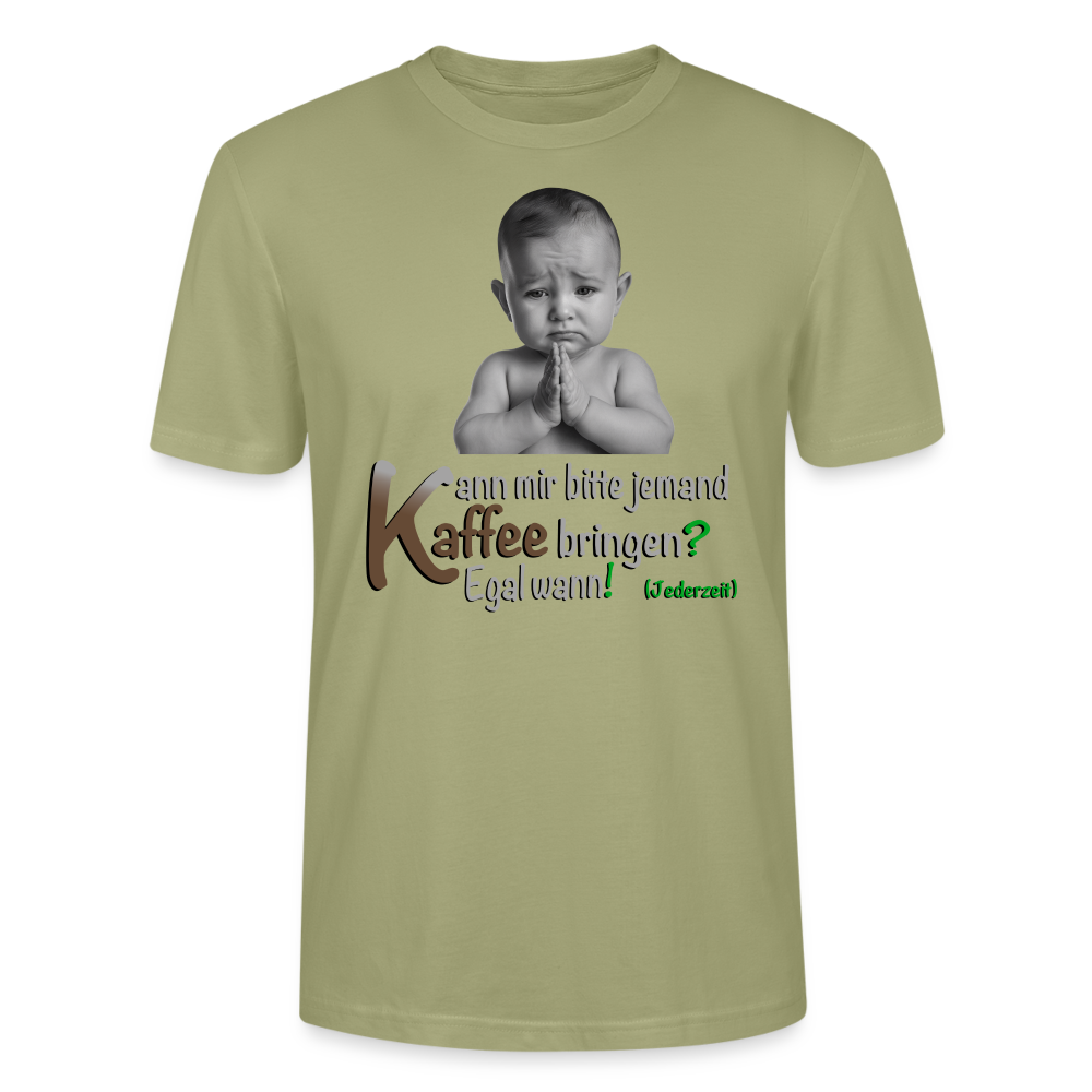 Das Shirt für kostenlosen Kaffee - Nebelgrün