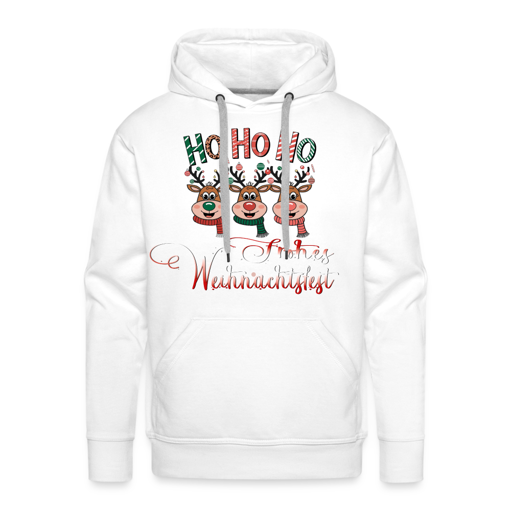 Frohes Weihnachtsfest Premium Hoodie - Weiß