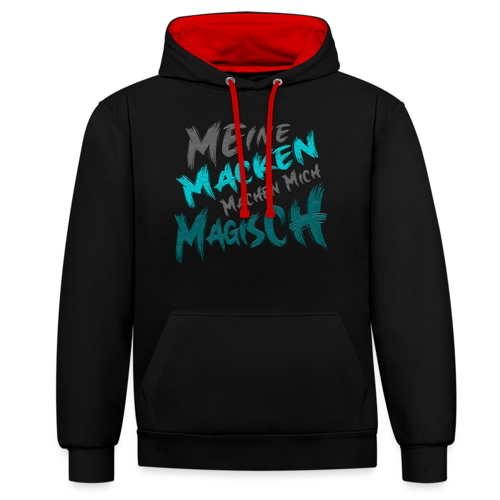 Magische Macken Hoodie - Schwarz/Rot