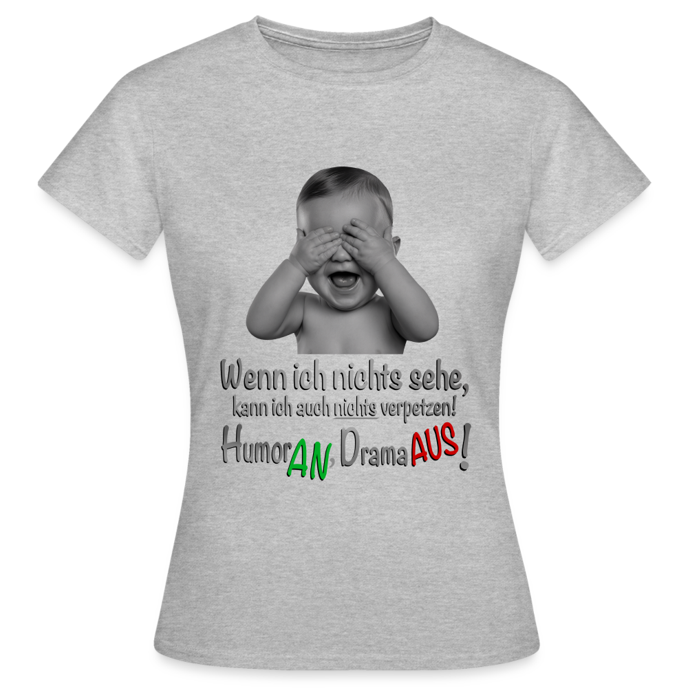 Humor AN, Drama AUS - Hoodie - Grau meliert