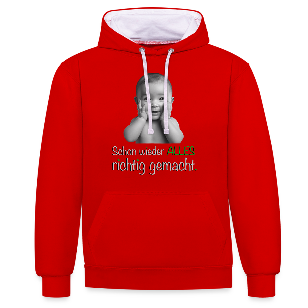 Alles richtig gemacht - Premium Hoodie 😉 - Rot/Weiß