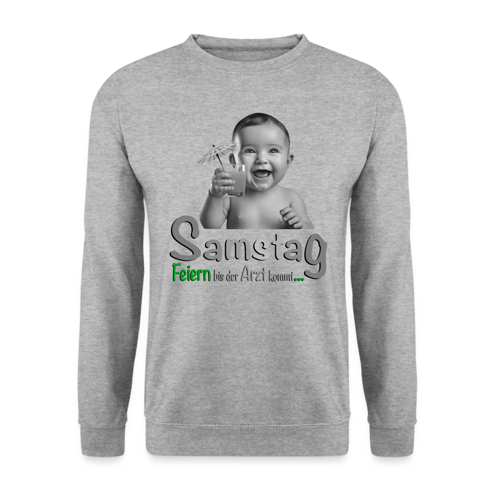 Der coole Pulli für Samstag - Weißgrau meliert
