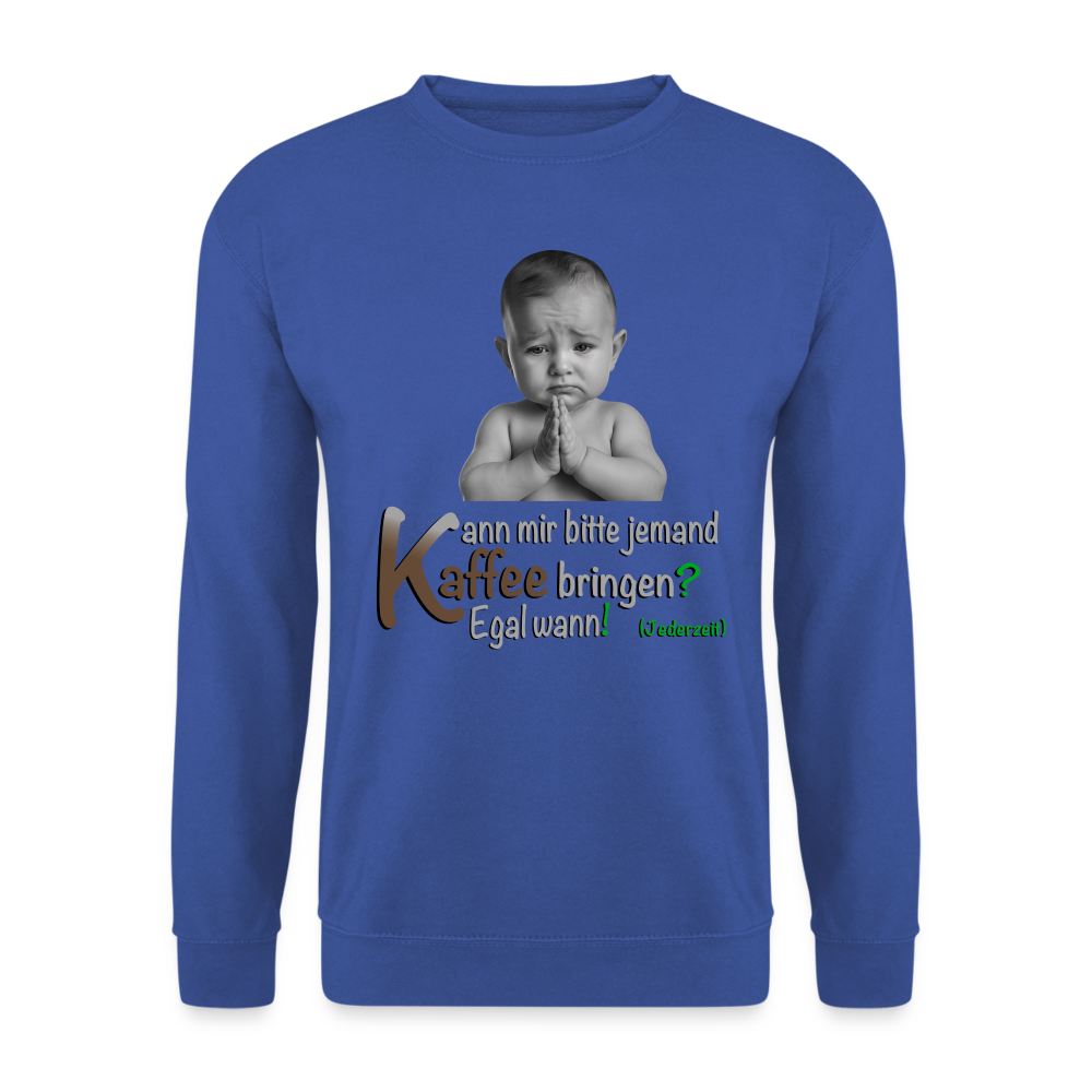 Der Pulli für kostenlosen Kaffee - Royalblau