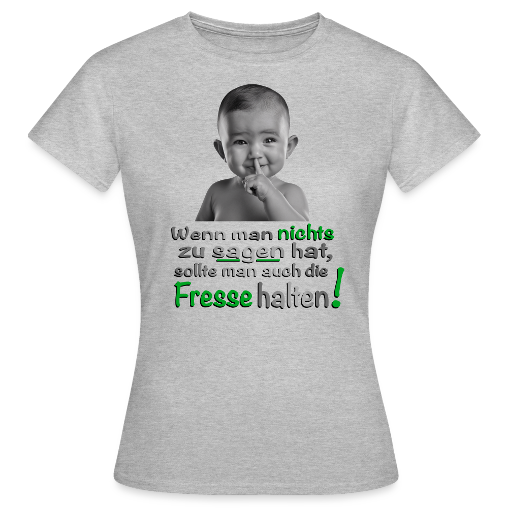 Die Fresse halten Shirt - Grau meliert