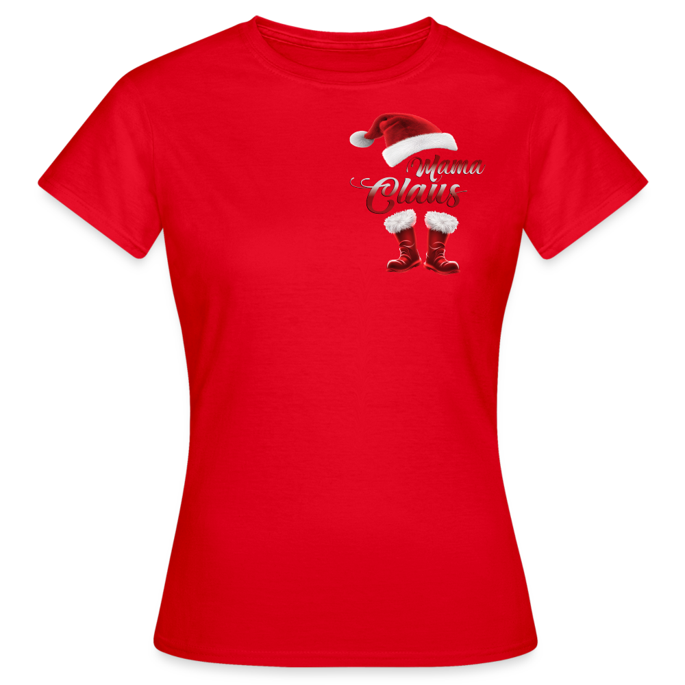 Santa „Mama“ Claus Shirt 🎅🎄 – Festlicher Style für die ganze Familie - Rot