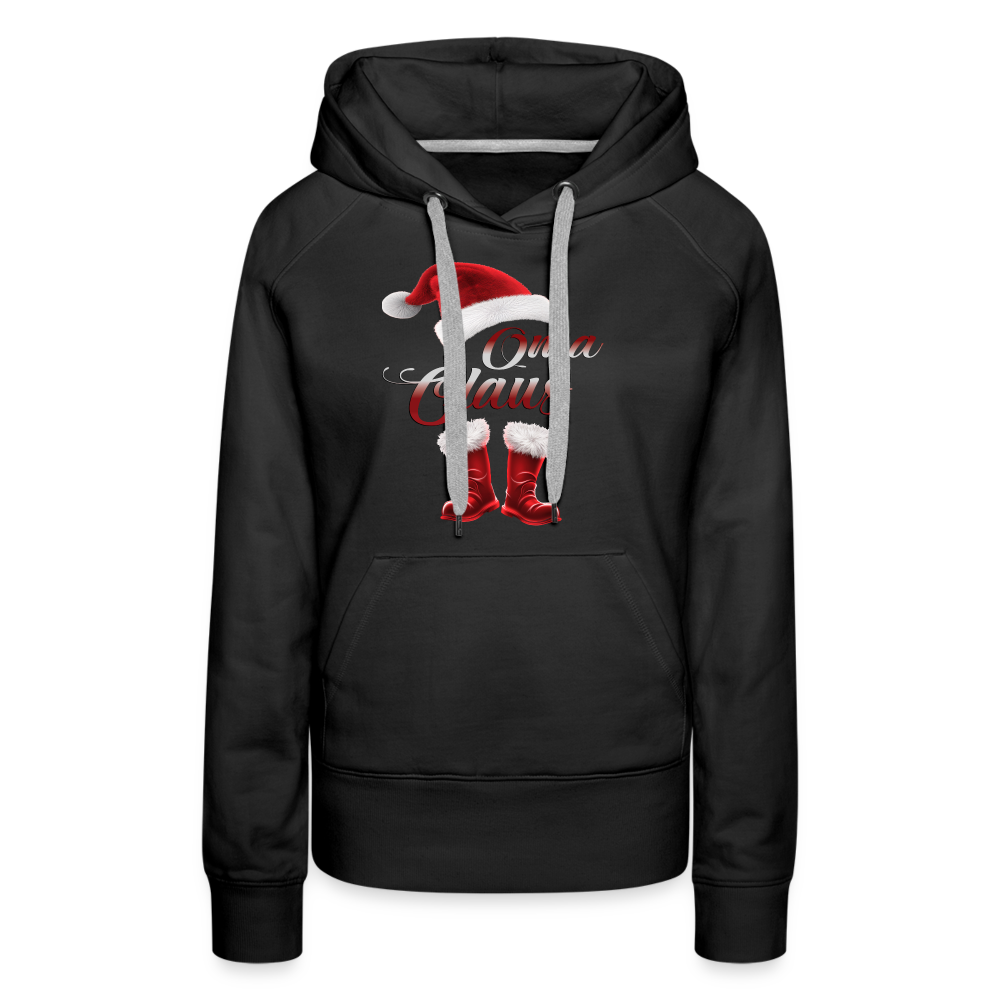 Oma Claus Premium Hoodie - Schwarz