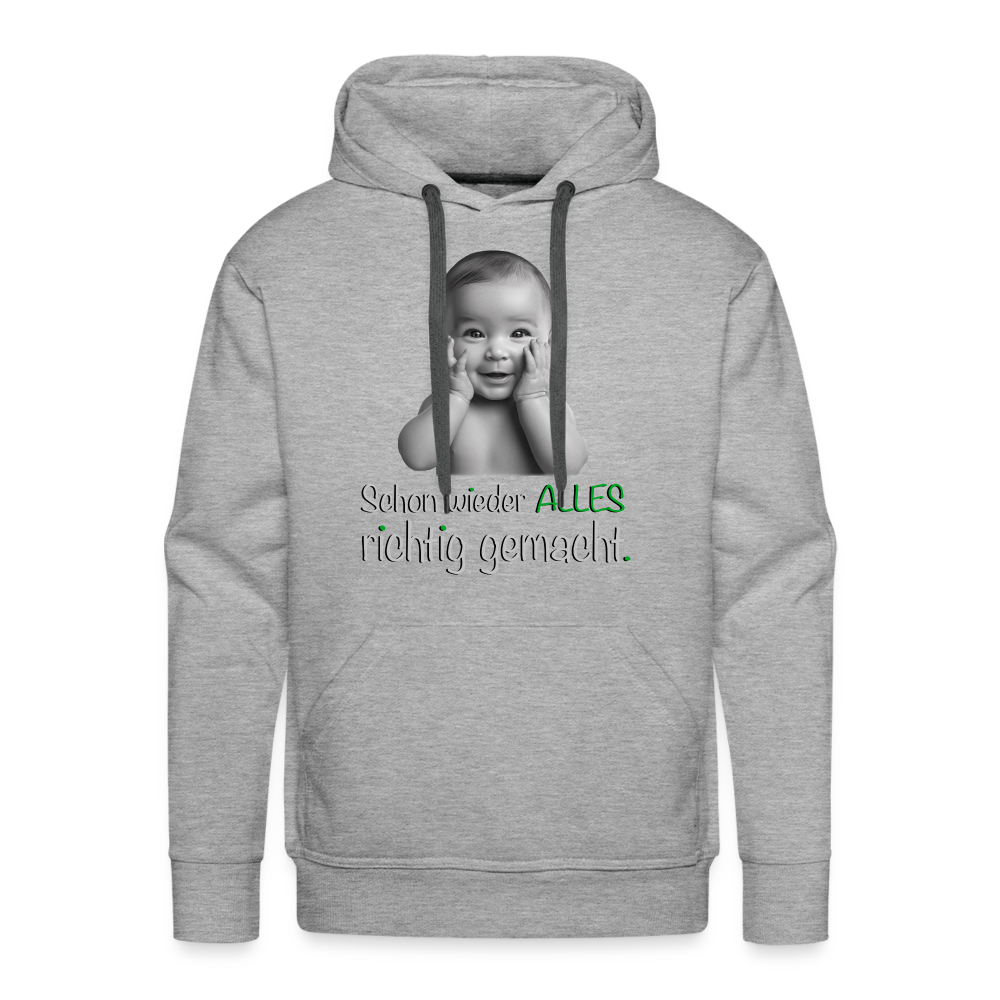 Alles richtig gemacht Hoodie - Grau meliert