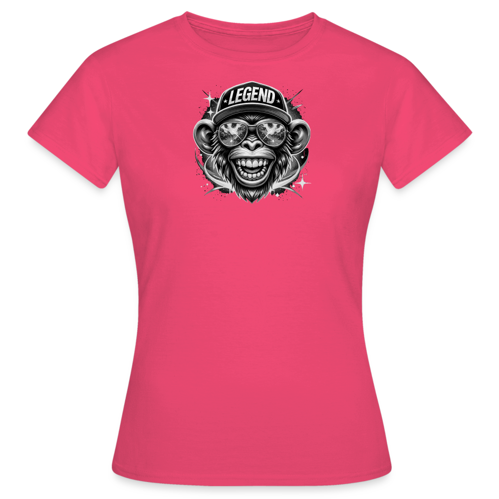Frauen T-Shirt - lustiges schwarz weiss Affen Motiv - Azalea