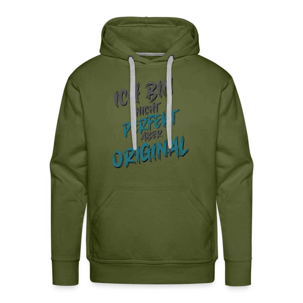Ich bin nicht perfekt Premium Hoodie - Olivgrün