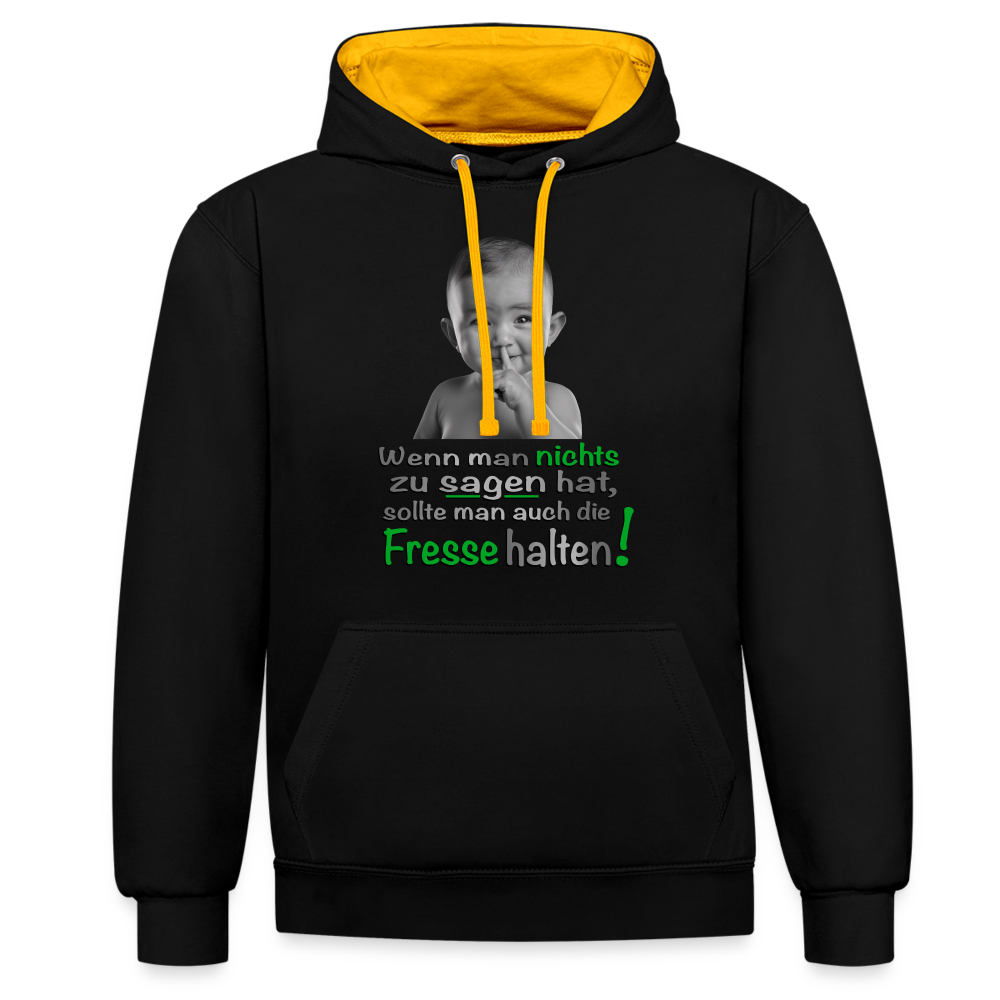 Hoodie mit provokantem Design - Schwarz/Gold