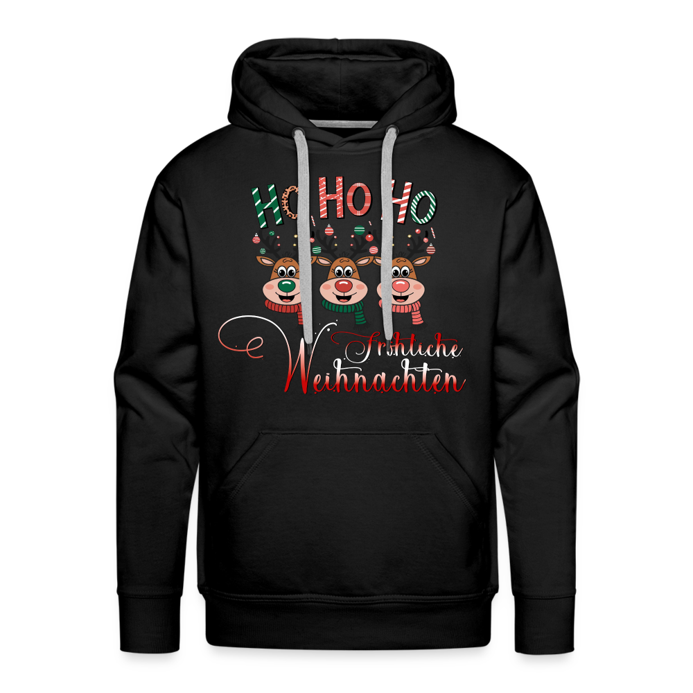 Fröhliche Weihnachten Premium Hoodie - Schwarz