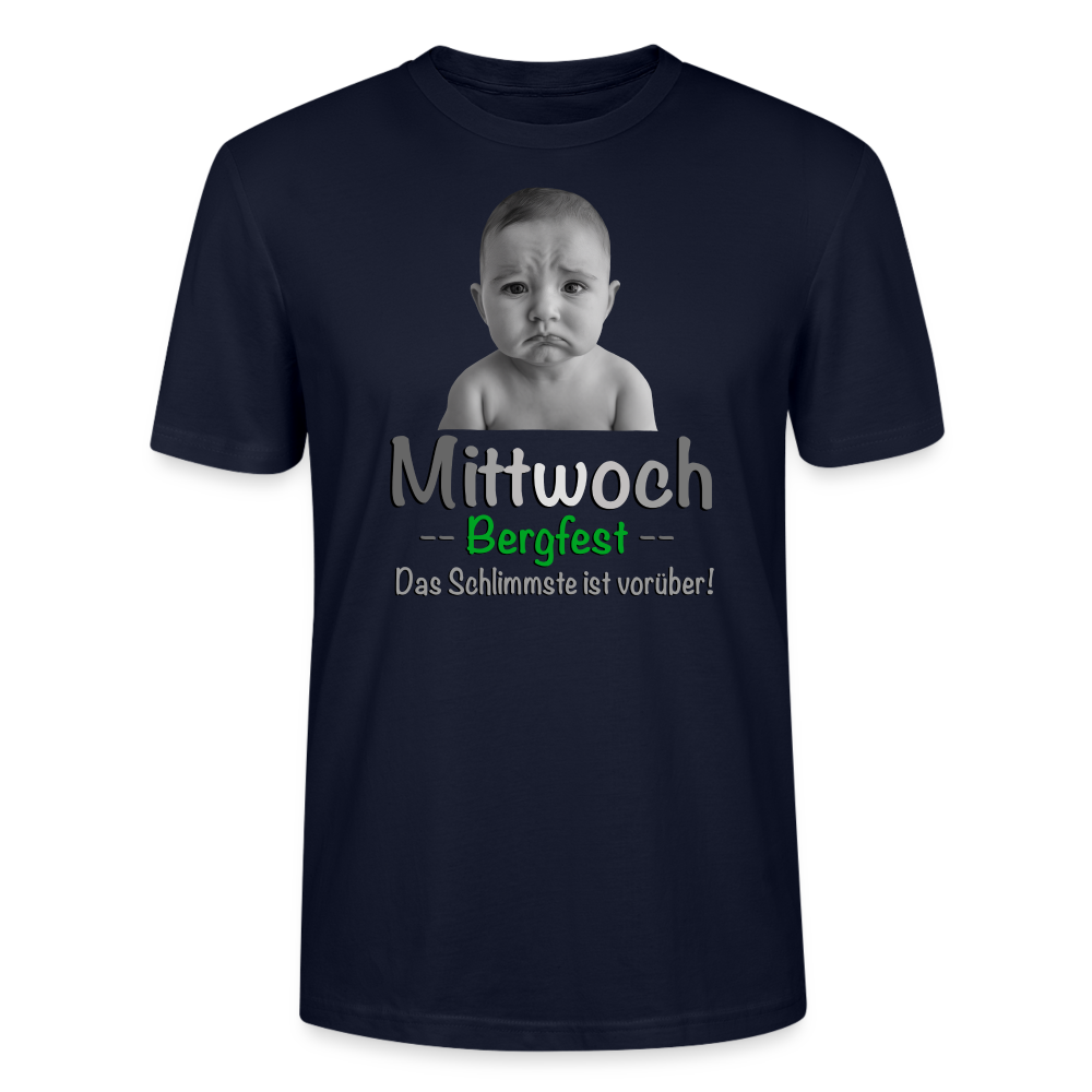 Mittwoch, endlich Bergfest - T-Shirt - Navy