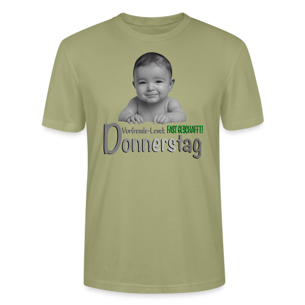 Donnerstag- Vorfreude-Level - T-Shirt - Nebelgrün