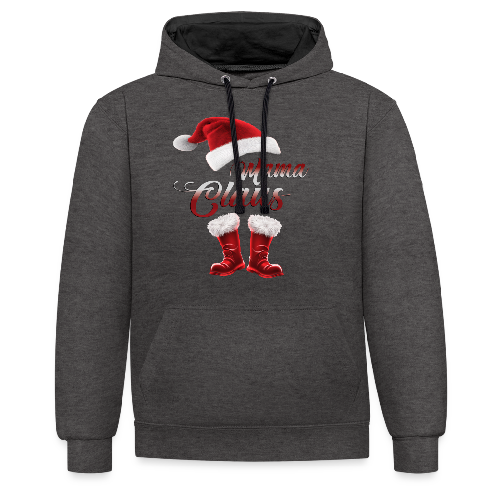 Mama Claus Hoodie - Anthrazit/Schwarz