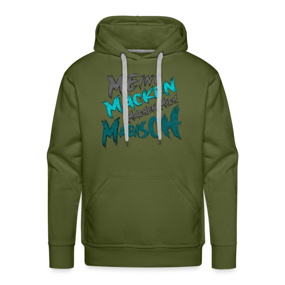 Magische Macken Premium Hoodie - Olivgrün