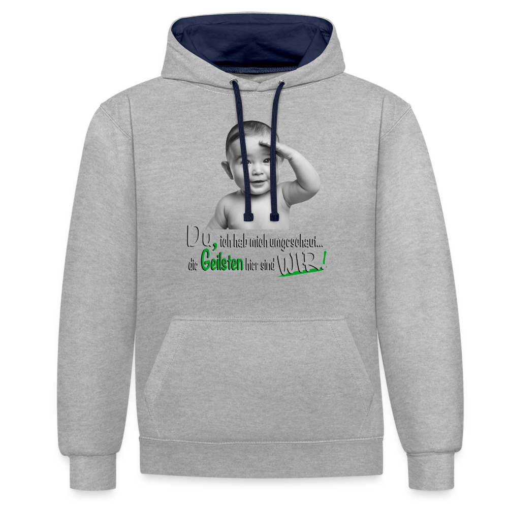 Alles richtig gemacht - Premium Hoodie 😉 - Grau meliert/Navy