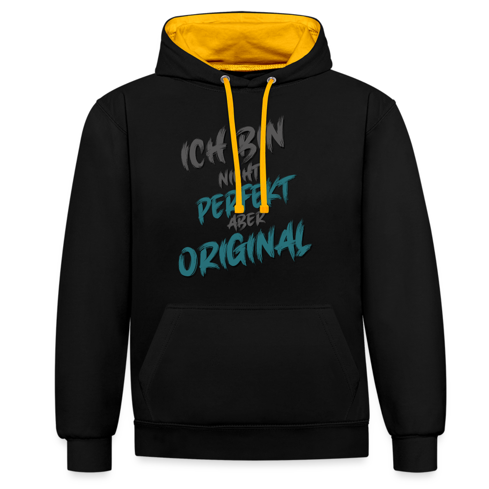 Ich bin nicht perfekt Hoodie - Schwarz/Gold