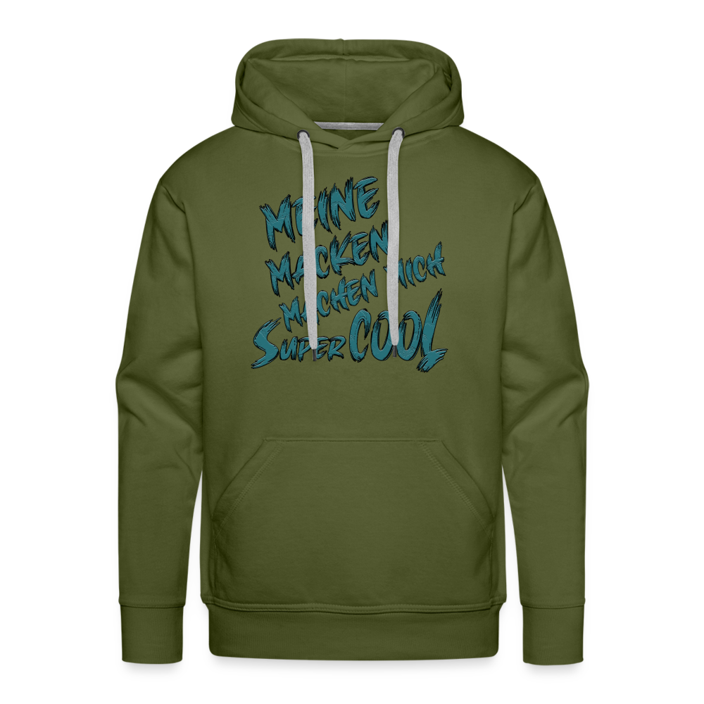 Super coole Macken Premium Hoodie - Olivgrün