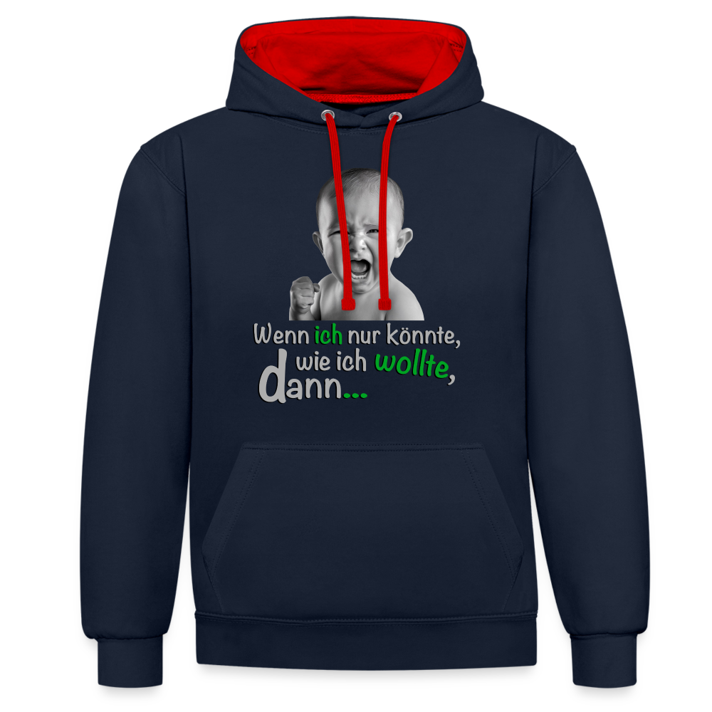 Wenn ich nur könnte - Hoodie - Navy/Rot