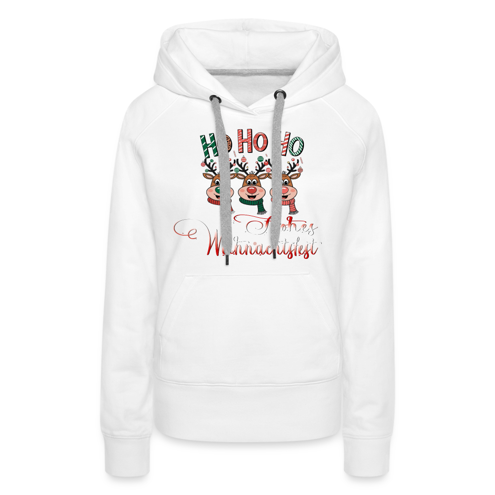 Frohes Weihnachtsfest Premium Hoodie - Weiß