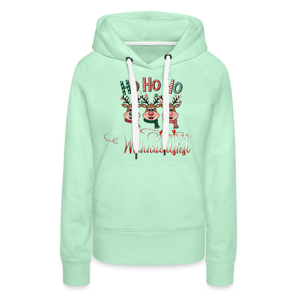 Frohes Weihnachtsfest Premium Hoodie - helles Mintgrün
